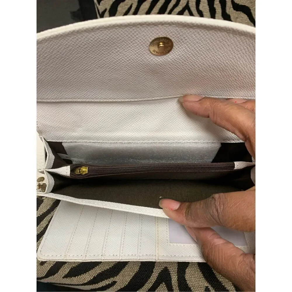 Faux Leather Gold Emblem Wallet
